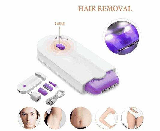 Rechargeable Painless Epilator – Facial & Body Hair Remover