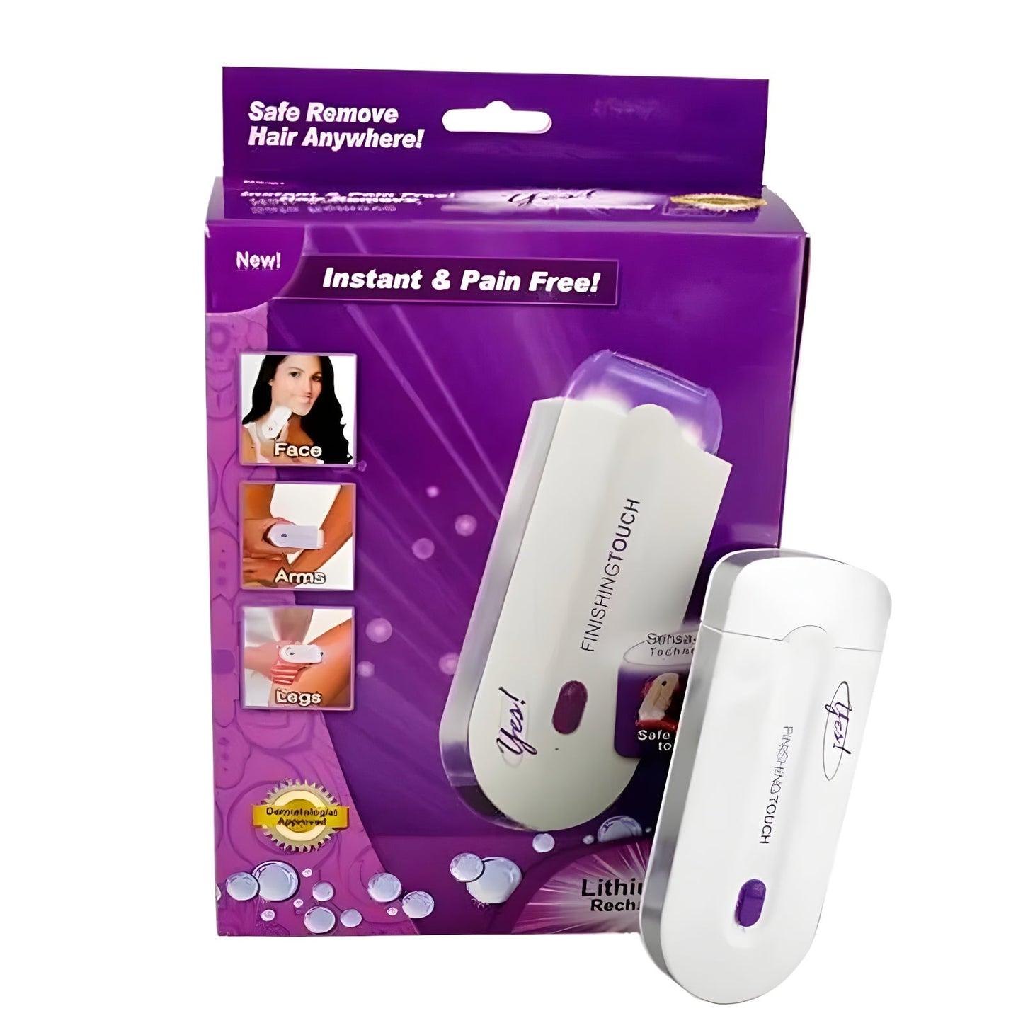 Rechargeable Painless Epilator – Facial & Body Hair Remover