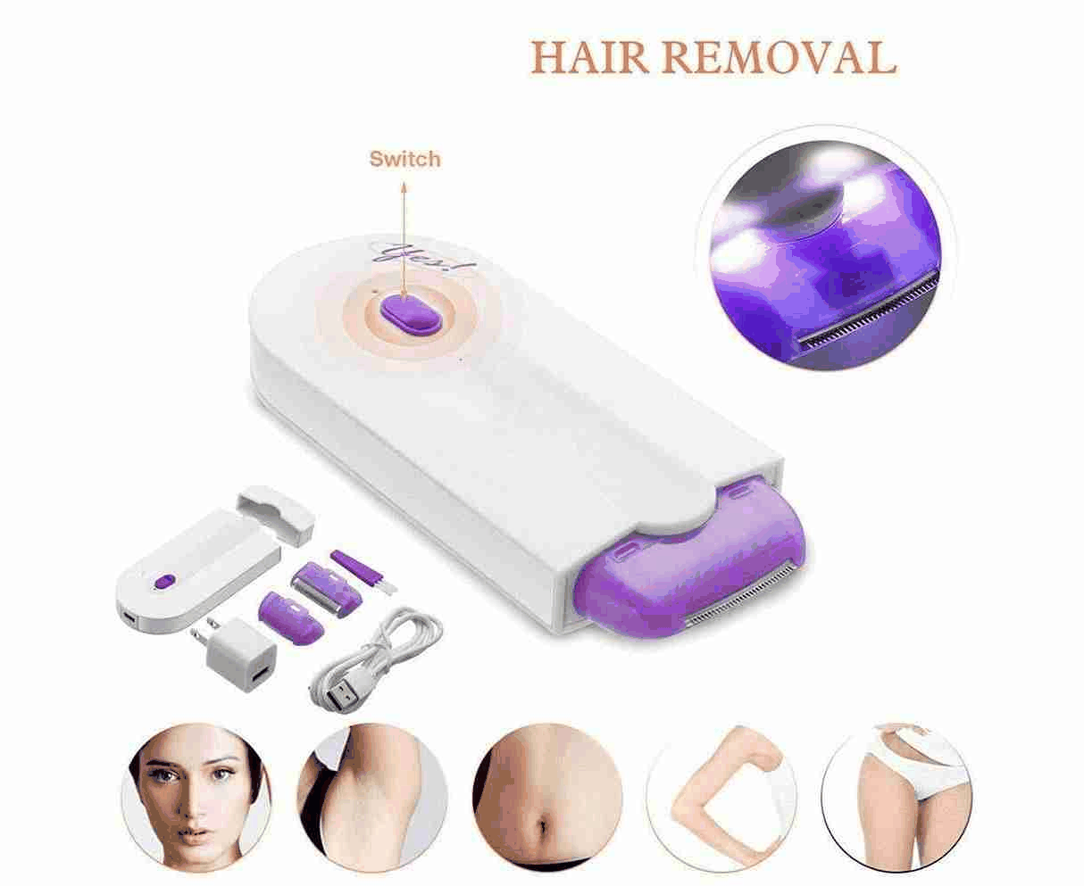 Rechargeable Painless Epilator – Facial & Body Hair Remover